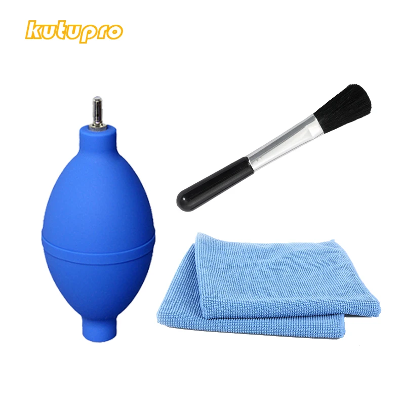 

kutupro 3in1 Cleaning Cloth Brush In 1 Set Digital Camera kit Dust Photography Professional for nikon canon sony pentax