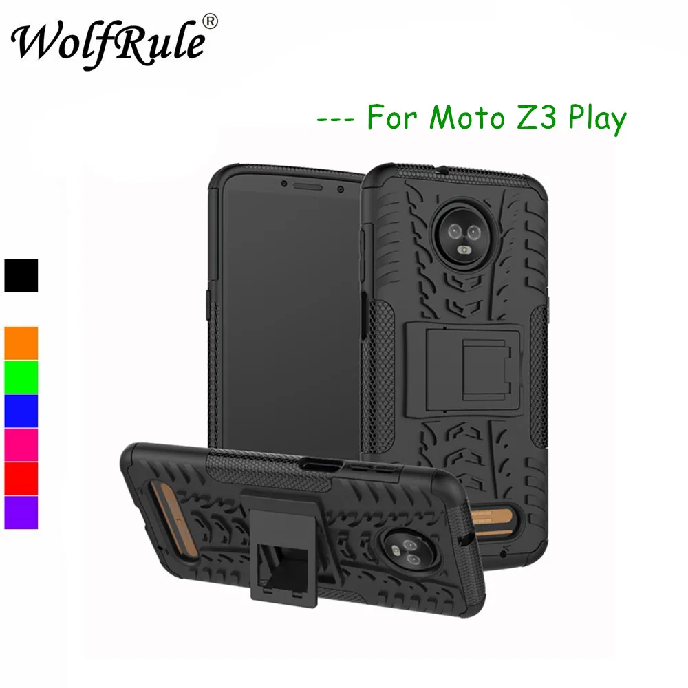 Чехол wolfrole для Moto Z3 Play двухслойный защитный чехол Motorola аксессуары сумка|Бамперы| |