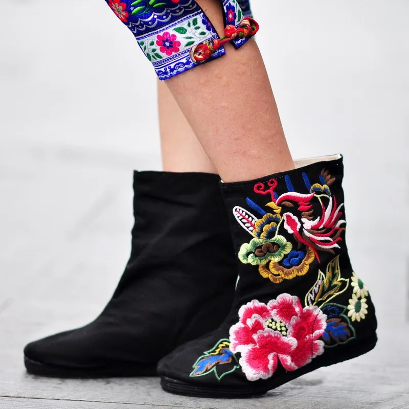 Женские весенне-осенние увеличивающие рост ботильоны с круглым носком в