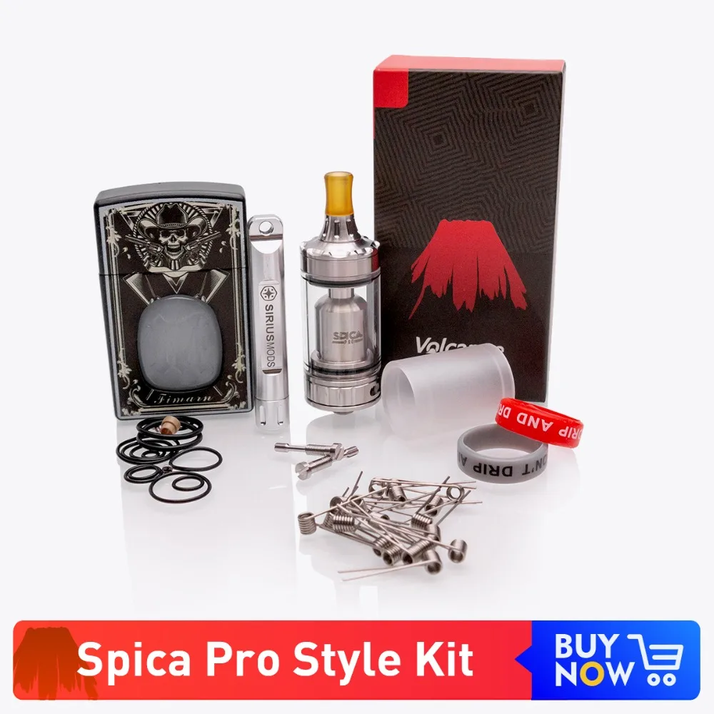 Volcanee Coppervape Spica Pro Style MTL RTA 20 мл бутылка для жидкости с органическим хлопком
