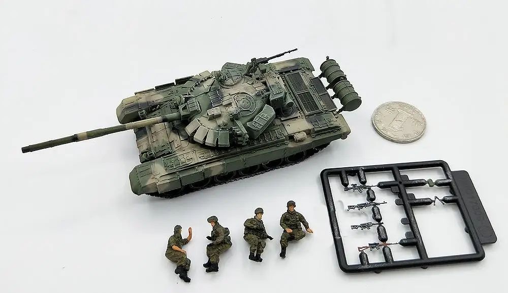 Русская T 72BM с 4 солдатами 1/72 без литья под давлением модель готового танка| |