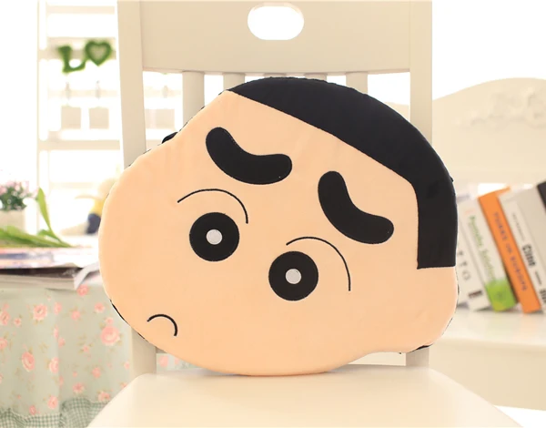 Черный 1 шт. 42*36 см милый карандаш Shin-chan плюшевое кресло подушка мультфильм мягкие куклы игрушки подарок для детей любовь домашнее животное#941 - Цвет: Черный