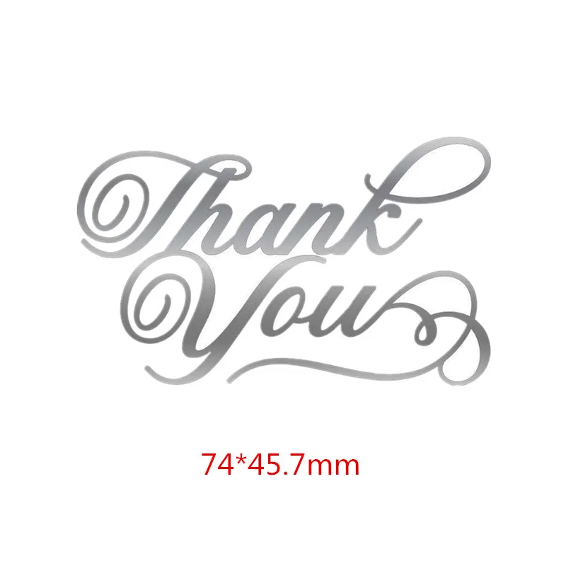 thank you "С днем рождения" "приглашение" слова металлические Вырубные штампы для скрапбукинга DIY Фотоальбом открыток декоративные трафареты Новинка - Цвет: thank you