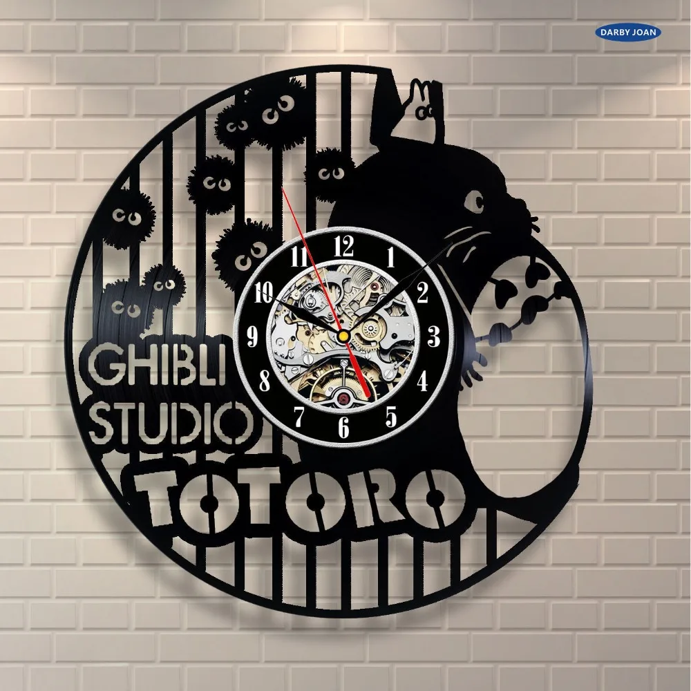 Эксклюзивные настенные часы Studio ghilii Totoro plush_из виниловой пластины saat|wall clock|clock wall