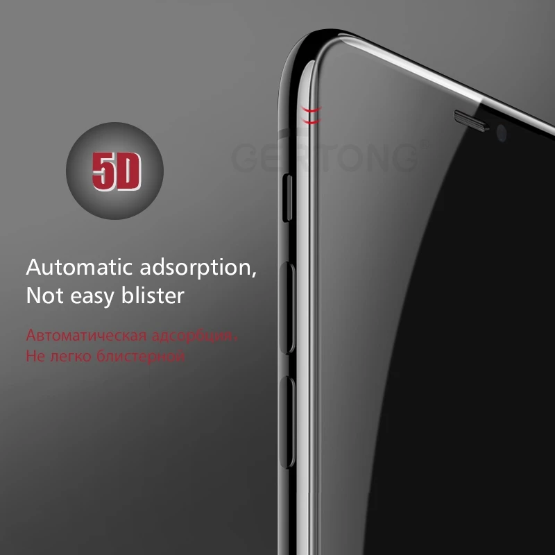 5D изогнутое закаленное стекло для iPhone X 8 7 Plus 6 6s полное покрытие Защитная пленка