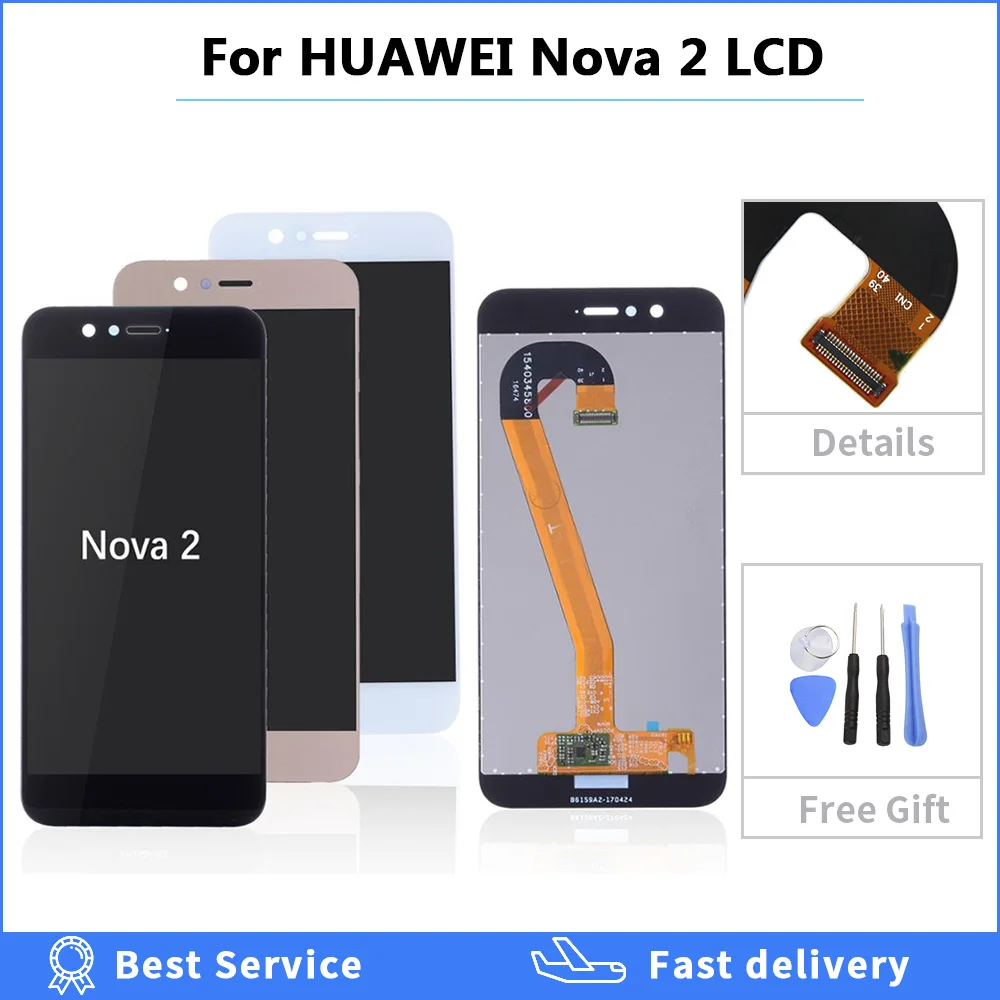 ЖК-дисплей для Huawei Nova 2 сенсорный экран высококачественный дигитайзер стеклянная