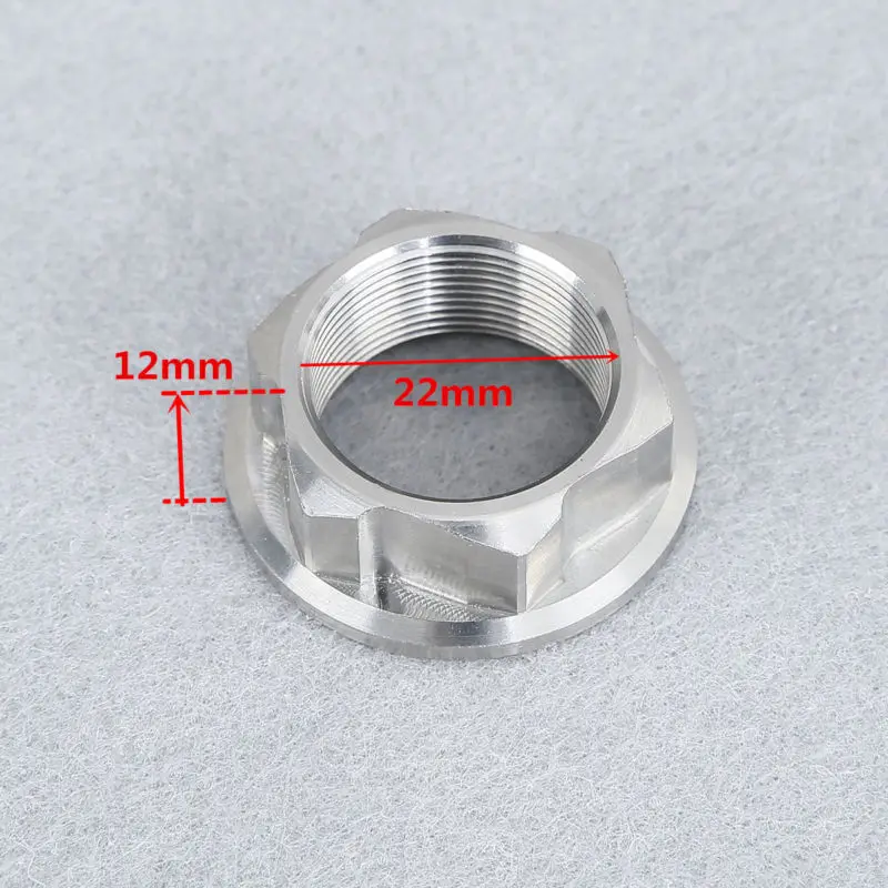 Мотоцикл M22 P1.0mm рулевого стебель открытая гайка для Kawasaki ZEPHER1100 Suzuki BUNDIT 250/400 Honda CRF50
