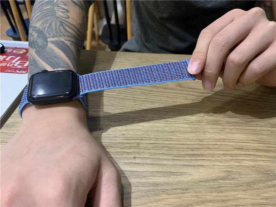 Классический лямка из нейлоновой ткани для наручных часов Apple Watch Series 4/3/2/1 влагостойкий ремешок для часов 40-44 мм ремень для наручных часов iWatch 38 42 мм Длина браслета