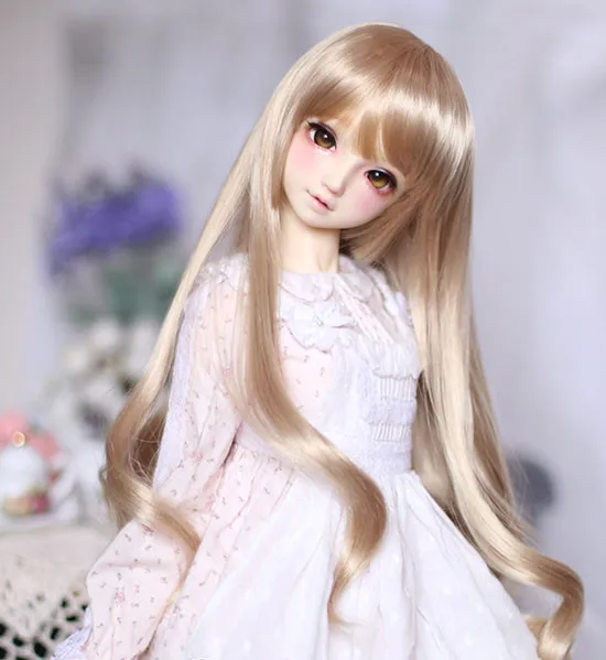 

BJD doll wigs brown High-temperature long straight hair wigs for 1/3 1/4 BJD DD SD MSD doll wigs doll accessories