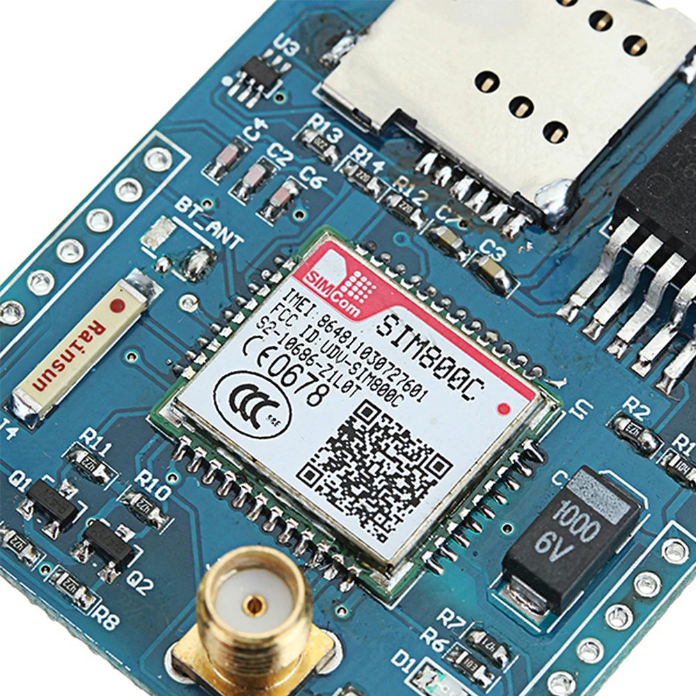 С клеевой палкой SIM800C макетная плата GSM GPRS модуль Поддержка сообщений bluetooth TTS DTMF