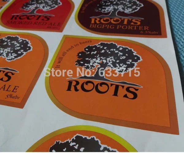 Индивидуальные Самоклеящиеся этикетки для пивных бутылок! Нет минимального
