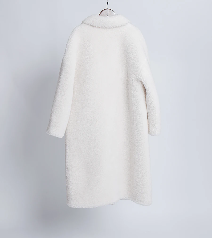 Abrigos mujer invierno, зимнее пальто из искусственного меха, 30% овечий мех, плюшевая куртка, женские длинные меховые пальто