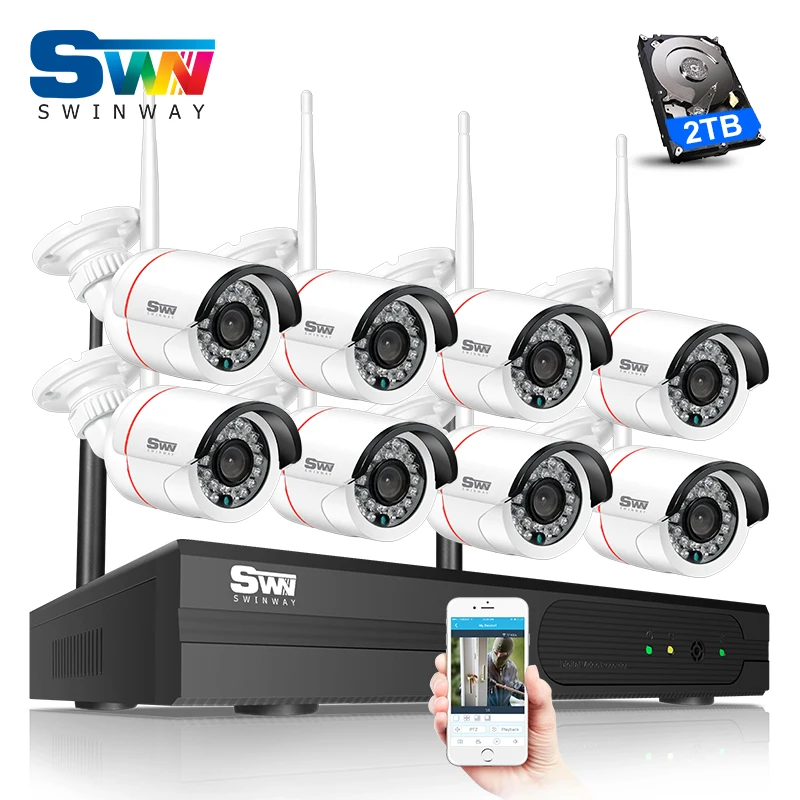 Plug and play P2P 960 P HD открытый IP ИК Камера WI FI видеонаблюдения Системы 8CH Беспроводной NVR