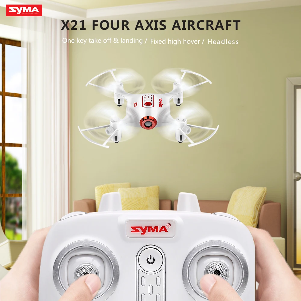 SYMA официальный X21 мини-Дрон Радиоуправляемый квадрокоптер вертолет Дрон летательный аппарат Безголовый режим Hover фиксированная Высокая функция игрушки для мальчиков