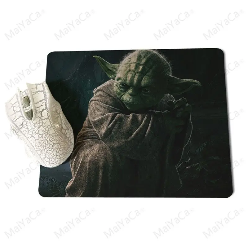 MaiYaCa Wars Cgi джедай Йода уникальная настольная панель игровой коврик для мышки Not lockedge размер для 25x29x0,2 см коврики для игровой мыши - Цвет: No LockEdge 25x29cm