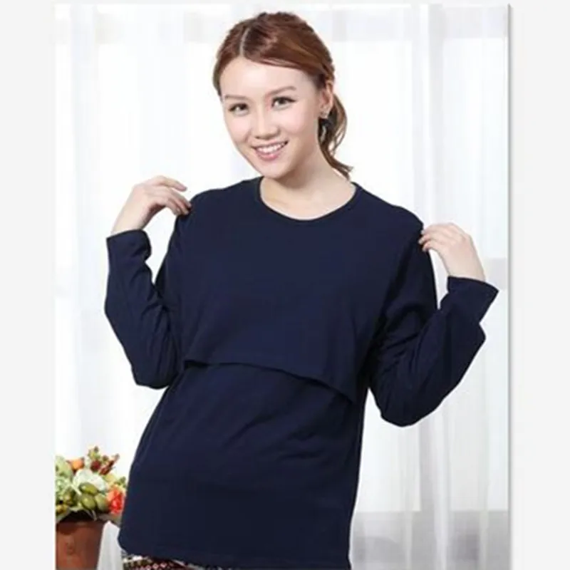 

Комплект для беременных и кормящих матерей Пижама Послеродовая одежда для сна хлопковые топы с длинным рукавом Пижама женская одежда