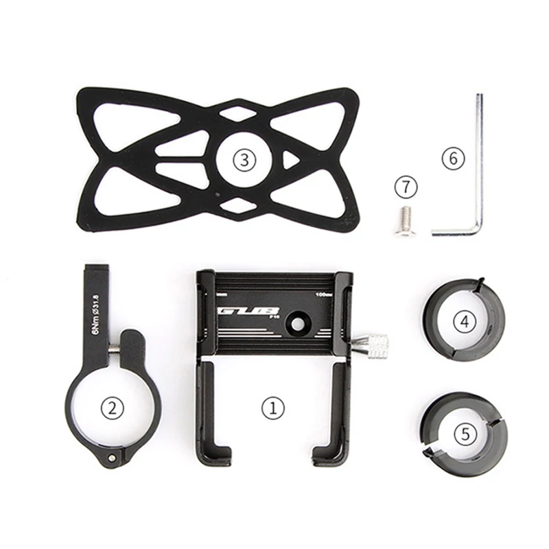 

ARVIN Aluminum Motorcycle Bicycle Phone Holder For iPhone Adjustable Universal Bike Mobile Phone GPS Mount Handlebar Clip Stand