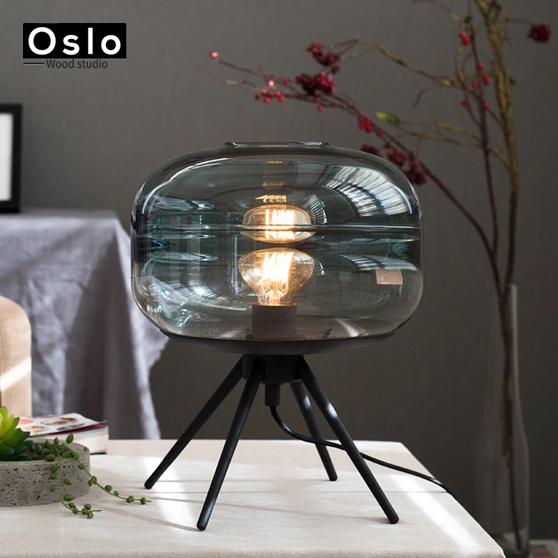 Современный стеклянный стол лампа креативное стекло украшение настольная для