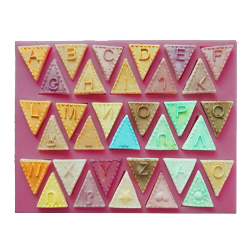 Flag Shape English Letters Silicone Mold Chocolate Fondant Cake Decorating Tools Cooking tools Party Cupcake Gumpaste Moulds | Дом и сад