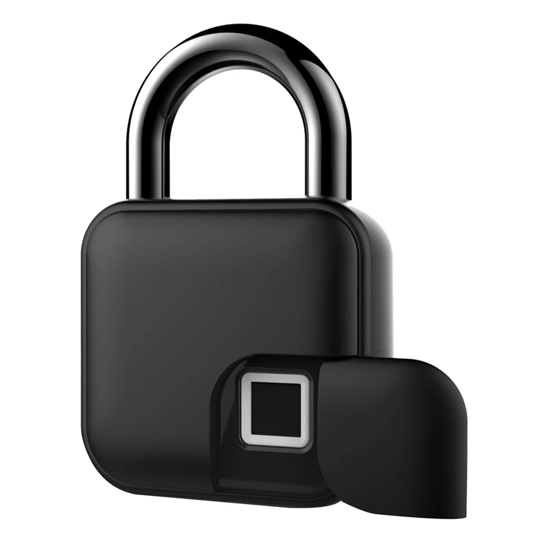Smart Biometric Fingerprint Padlock Rechargeable Cable for Office Backpack Locker Golf Bags Handbags |
