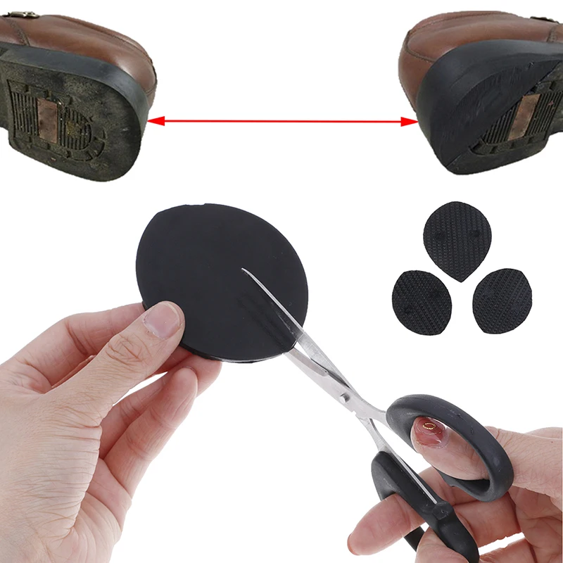 

1pair Mens DIY Stick On Shoes Sole Anti-Slip Black Hard-Wearing Mat Soles Pads Sticker for kitchen
