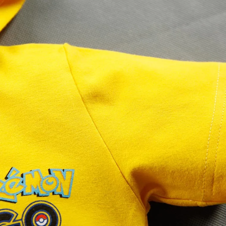 Pikachu Детский комбинезон + шапочка с мультяшными животными для мальчиков и девочек