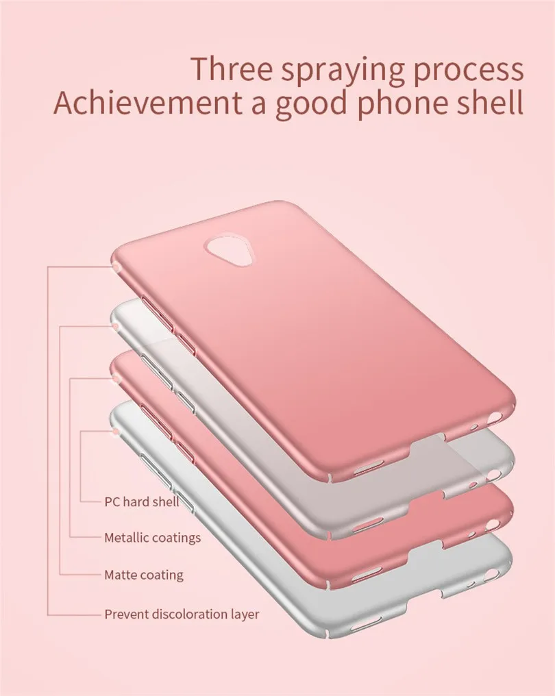 360 полная защита Матовый чехол Корпус для Meizu M5 мини жесткий пластиковый тонкий Note