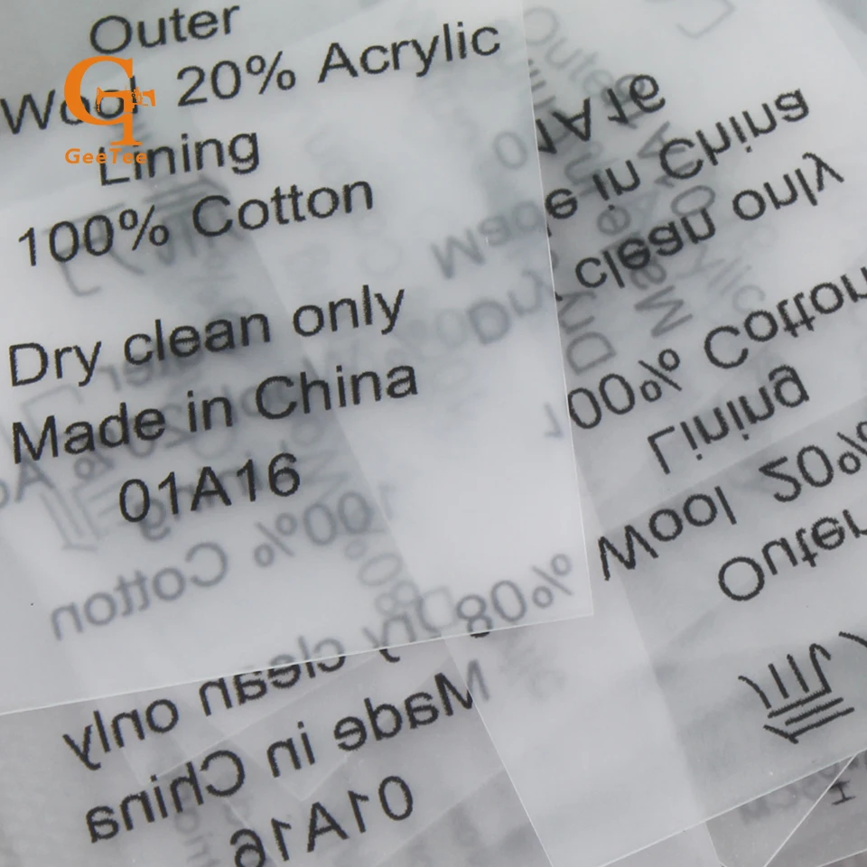 Индивидуальные ярлыки для костюмов из ТПУ с мягким прикосновением кожи