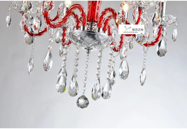 Children room light fixture mini black Red crystal chandelier for dining bedroom color luminaria candle E14 led |