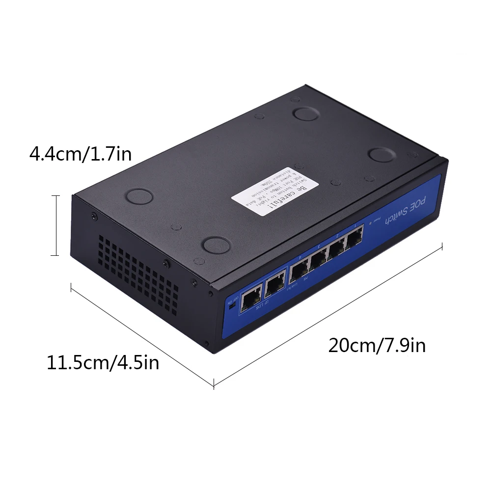 Коммутатор BZDN PoE 4 + 2 питание порта Ethernet Uplink 1 гбит/с по IEEE 802 3 48 в А для камер AP