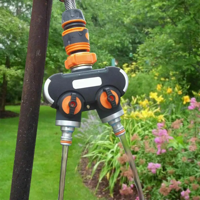 

Hose Splitter 2 Way Rubberized Tap Hose Connectors Water Distributor Garden