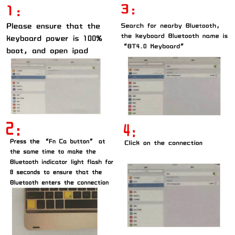 Складная Беспроводная Bluetooth клавиатура для IPad Air 1/2 с 78 клавишами защита от