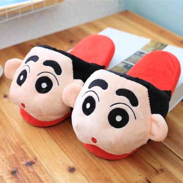 Crayon Shin-chan/плюшевая обувь; домашняя обувь унисекс; тапочки с аниме; милый подарок