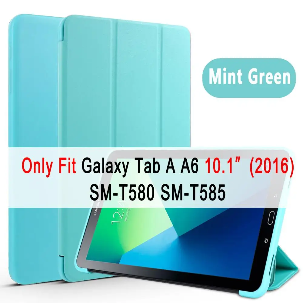 For SM-T580 SM-T585 Для samsung Galaxy Tab A A6 10,1 чехол Крышка T580 T585 T510 T515 SM-T580 SM-T510 кожаный чехол для задней поверхности из мягкого силиконовый чехол с принтом - Цвет: For SM-T580 SM-T585