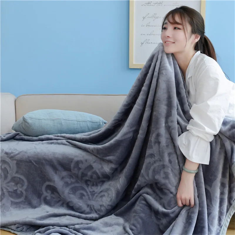 Современный стиль сплошной цвет серый низкий ключ коннотация резное одеяло