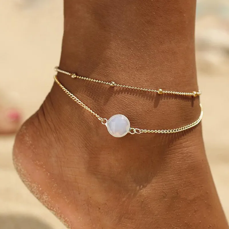 Богемные морские раковины натуральные женские браслеты для щиколотки браслет на