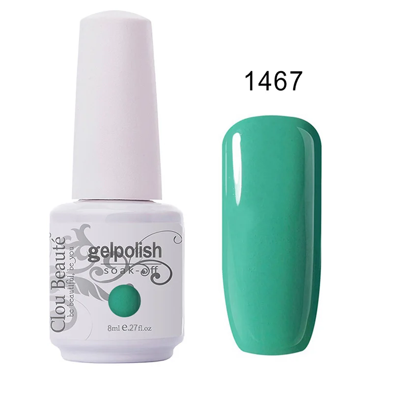 Clou Beaute, 85 цветов, Гель-лак для ногтей, блестящий Светодиодный УФ-Гель-лак, лак для ногтей, замачиваемый Гель-лак, розовый, 8 мл, Гель-лак для ногтей - Цвет: 1467