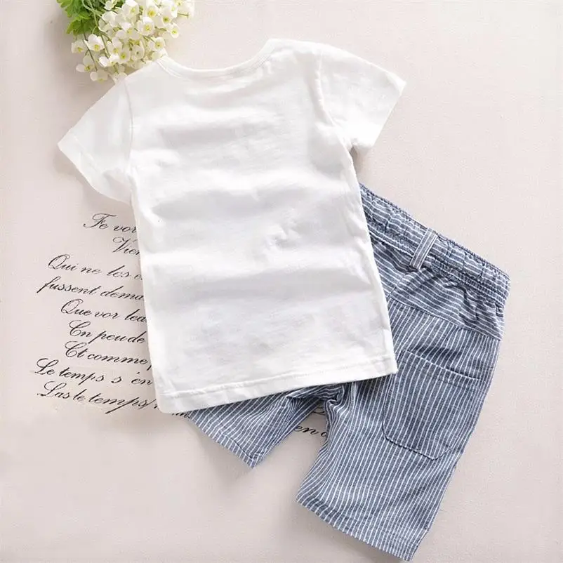Одежда с принтом для новорожденных Спортивная брендовая одежда мальчиков
