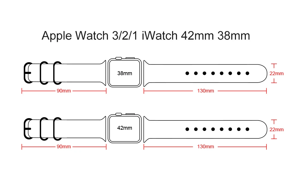 42 мм 38 мм цветной спортивный нейлоновый ремешок для часов Apple Watch, ремешок iWatch серии 4 3 2 1, сменные ремешки, Ремешки для наручных часов