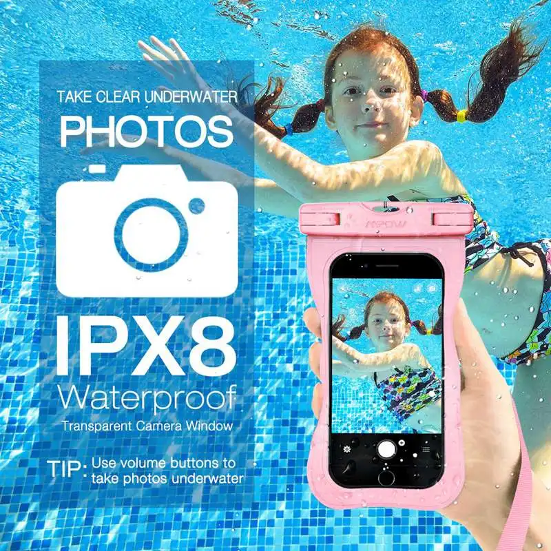 Mpow 4 шт. IPX8 водонепроницаемая сумка для телефона чехол плавания подводный