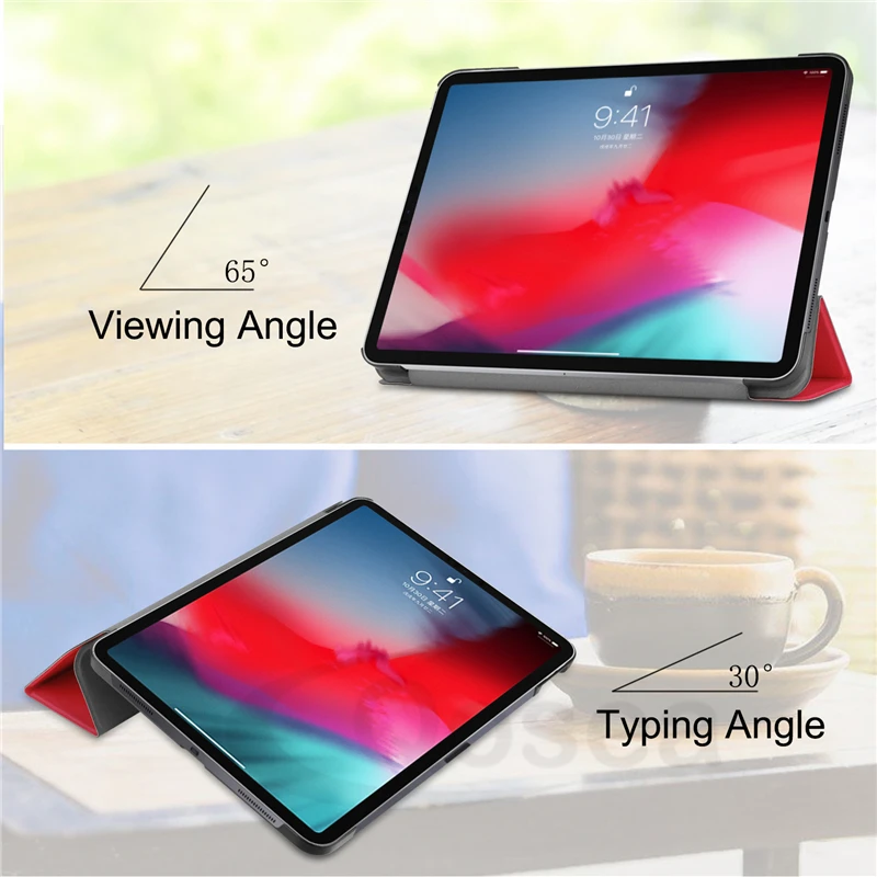Qosea PU кожаный чехол для Apple iPad Pro 11 роскошный защитный чехол-подставка чехол с держателем карандаша чехол для планшета авто сна