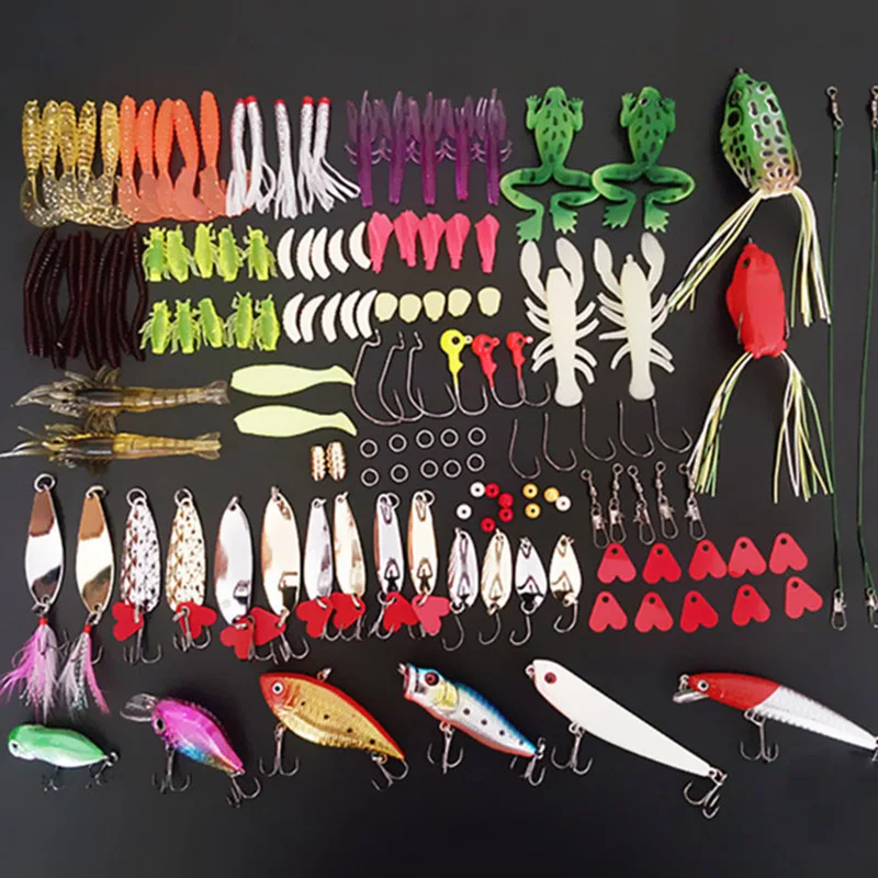 Набор приманок 45 139 шт. набор Блесен кренкбейт гольян Поппер ВИБ мягкая жесткая