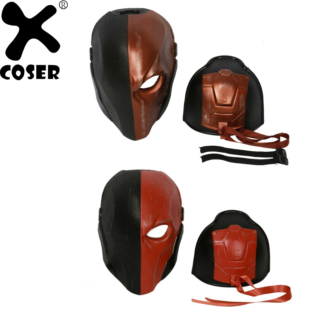 XCOSER популярная игра обновленный шлем Deathstroke Бэтмен рыцарь Аркхема Косплей полная голова Карнавальная маска на Хеллоуин вечерние для мужчин