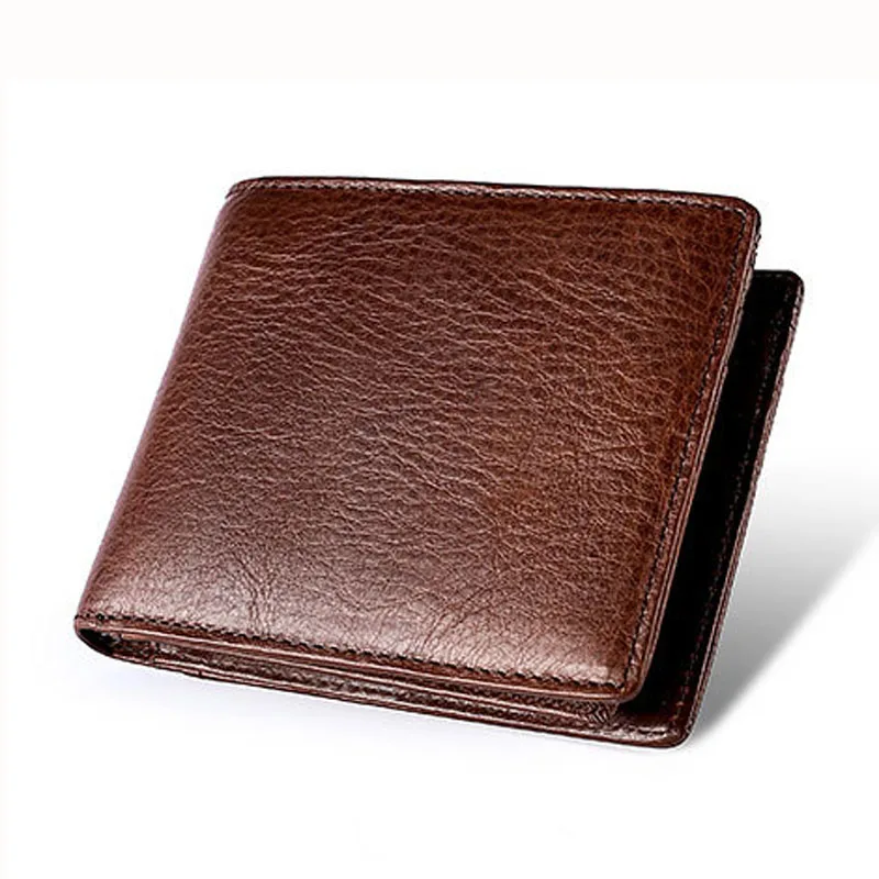 Новый кошелек Портативный ретро повседневный 100% натуральная коровья масло воск