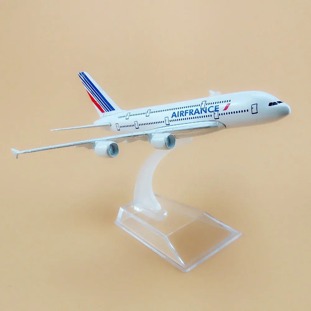 16 см сплав металла Air France Airbus 380 A380 Airways модель самолета Модель w Стенд ремесло