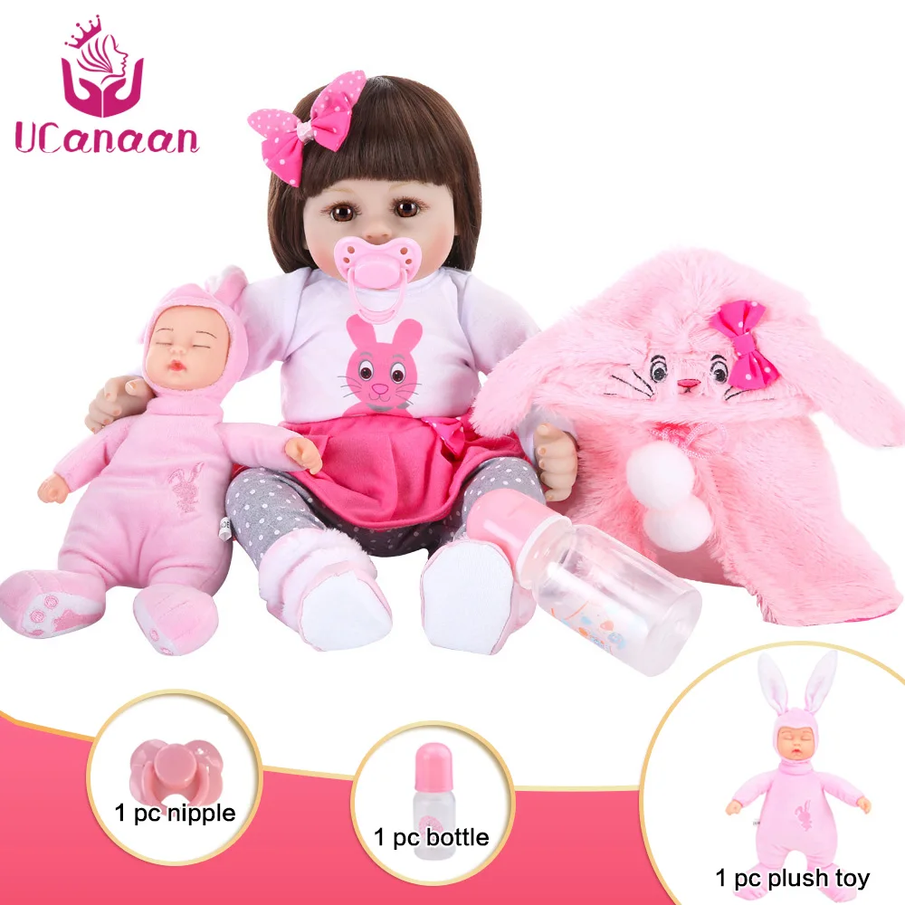Ucanan 48 см силиконовые куклы Reborn Baby подарки сюрпризы реалистичные живые Младенцы