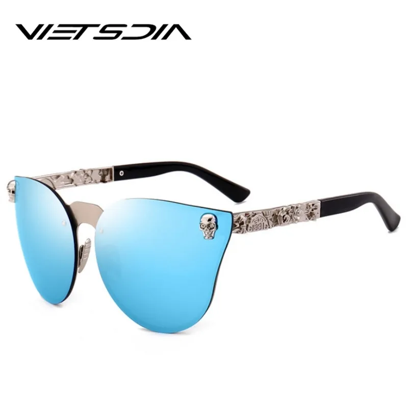 Брендовые дизайнерские розовые солнцезащитные очки для женщин зеркало Череп в