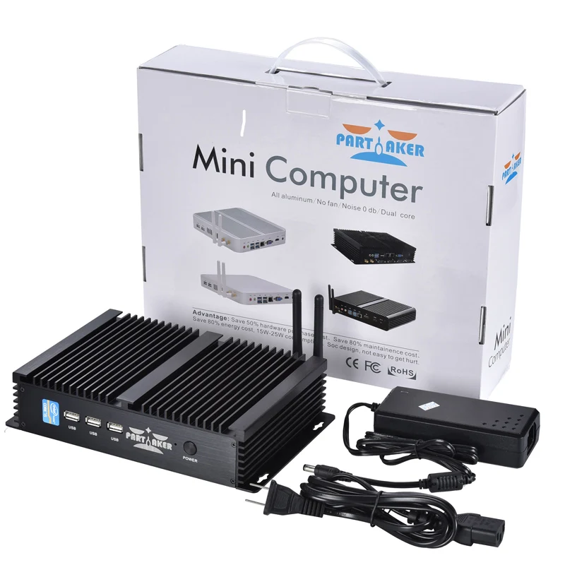 Причастник Intel Core i7 4500U промышленный Настольный i3 6006U 6100U i5 7200U Win10 Linux Minipc NUC 4K HD RS232