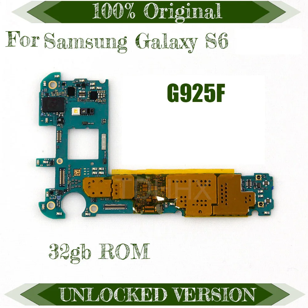 Оригинальная разблокированная основная материнская плата 32 ГБ для samsung Galaxy S6 Edge G925F, Европейская система Android