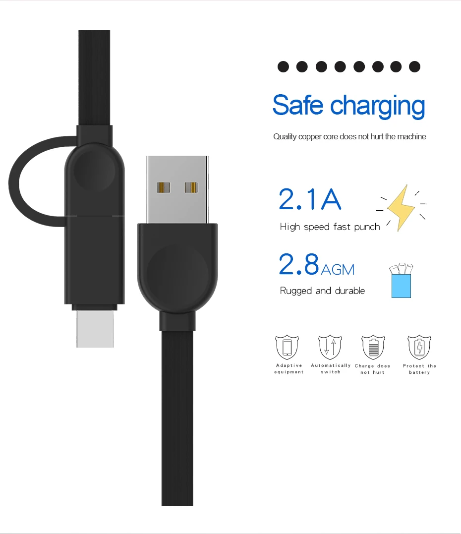 Чехол 2 в 1 Micro usb type C для samsung S8 S9 plus Oneplus 6 кабель для IPhone XS MAX X IPad 7 8 6 Выдвижной зарядный кабель